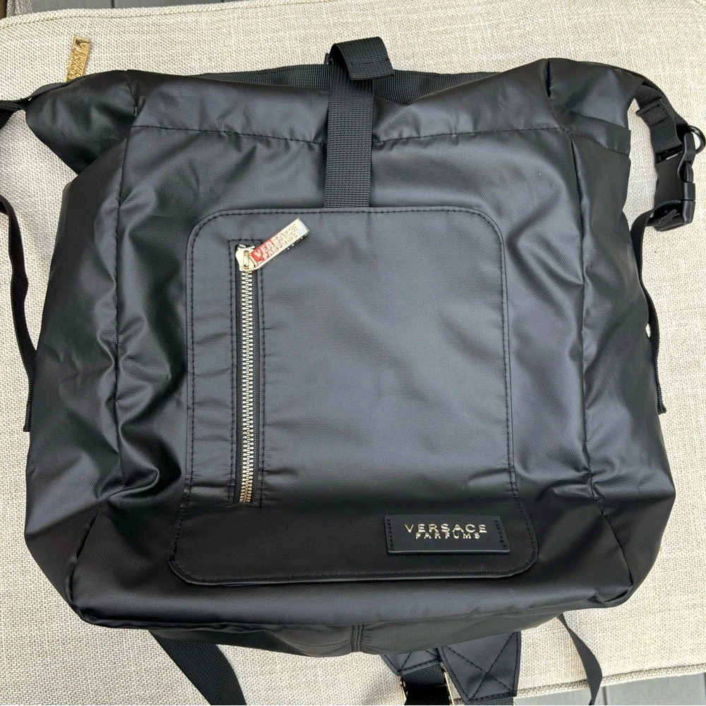 Versace Parfumes black Rider Backpack knapsack fenti - Picture 4 of 11